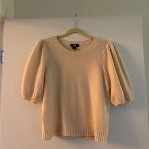 Paige Puff Sleeve Cream Sweater